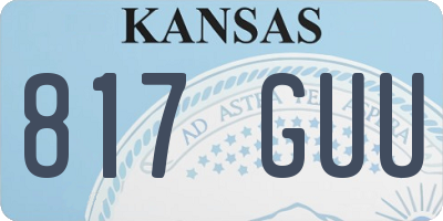 KS license plate 817GUU