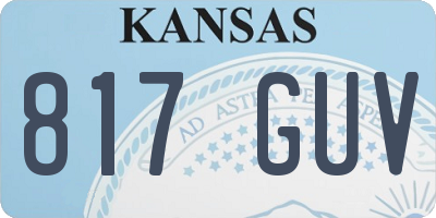 KS license plate 817GUV
