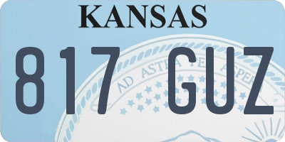 KS license plate 817GUZ