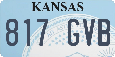KS license plate 817GVB