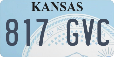 KS license plate 817GVC