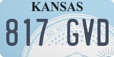 KS license plate 817GVD