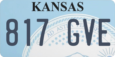 KS license plate 817GVE