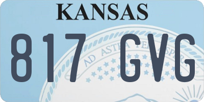 KS license plate 817GVG