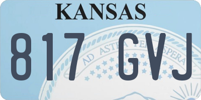 KS license plate 817GVJ