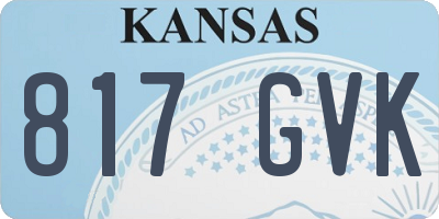 KS license plate 817GVK
