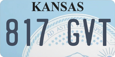 KS license plate 817GVT
