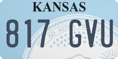 KS license plate 817GVU