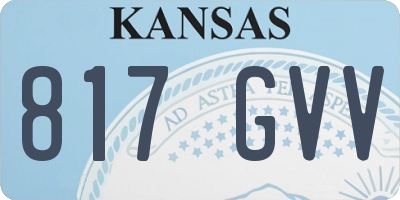 KS license plate 817GVV