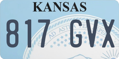 KS license plate 817GVX