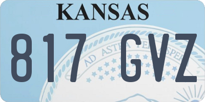 KS license plate 817GVZ
