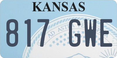 KS license plate 817GWE
