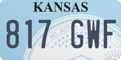 KS license plate 817GWF
