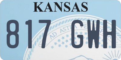 KS license plate 817GWH