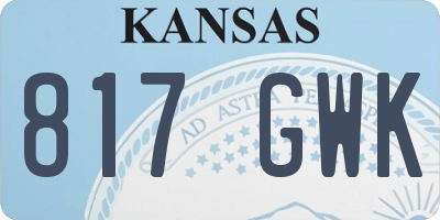 KS license plate 817GWK