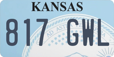 KS license plate 817GWL