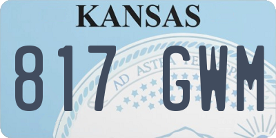 KS license plate 817GWM