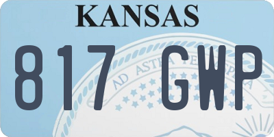 KS license plate 817GWP