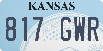 KS license plate 817GWR