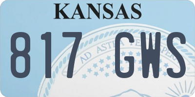 KS license plate 817GWS