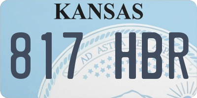 KS license plate 817HBR