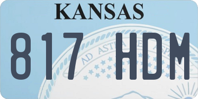 KS license plate 817HDM
