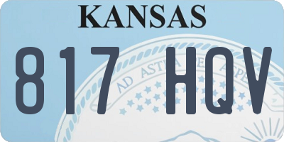 KS license plate 817HQV