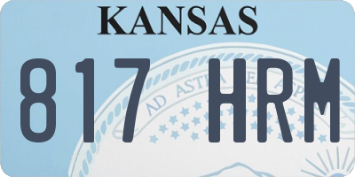 KS license plate 817HRM