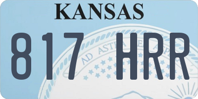 KS license plate 817HRR