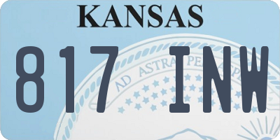 KS license plate 817INW