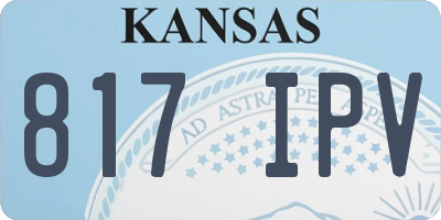KS license plate 817IPV