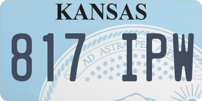 KS license plate 817IPW