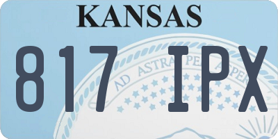 KS license plate 817IPX