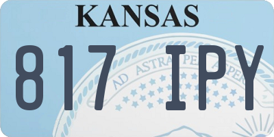 KS license plate 817IPY