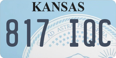 KS license plate 817IQC