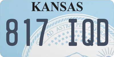 KS license plate 817IQD