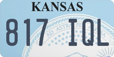 KS license plate 817IQL