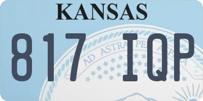 KS license plate 817IQP