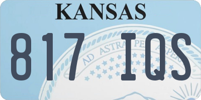 KS license plate 817IQS