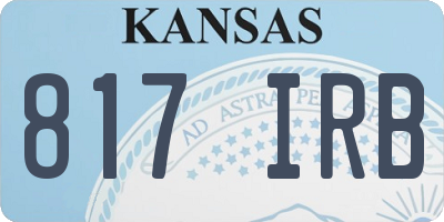 KS license plate 817IRB