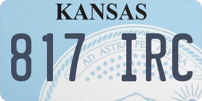 KS license plate 817IRC