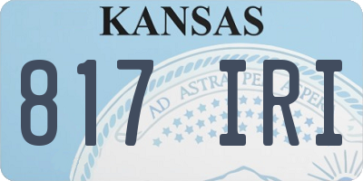 KS license plate 817IRI