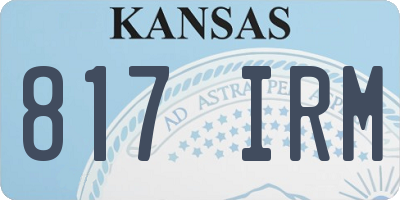 KS license plate 817IRM