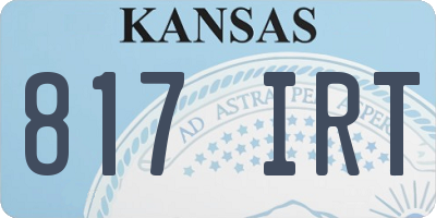 KS license plate 817IRT