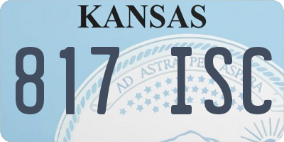 KS license plate 817ISC