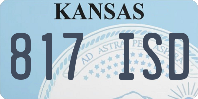 KS license plate 817ISD