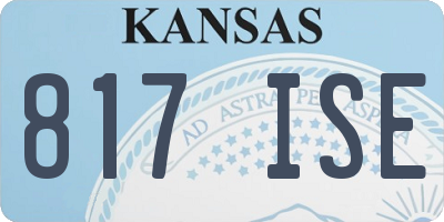KS license plate 817ISE