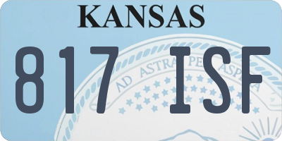 KS license plate 817ISF