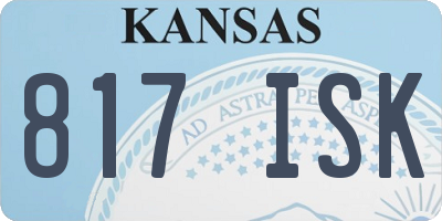 KS license plate 817ISK