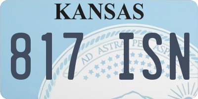 KS license plate 817ISN